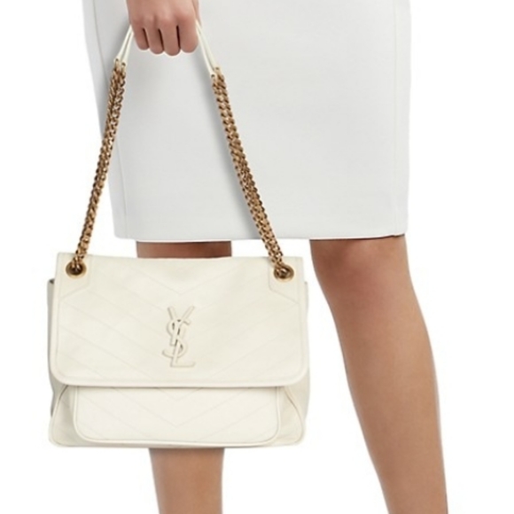 Yves Saint Laurent Handbags - YSL Niki Medium Quilted Flap Shoulder Bag